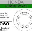DISCO FRENO HONDA 750 SHADOW....HIERRO.DEL..HD8060